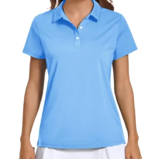 KEFITEVD Women's UPF 50+ Camping Polo Shirts Summer Quick Dry Lightweight T-Shirts Soft Breathable Sport Tops Running Hiking Tee