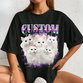 Retro Custom Bootleg Rap Tee Custom Cat Bootleg Shirt Custom Cat Shirt Personalized Cat Bootleg Shirt Custom Cat's Version