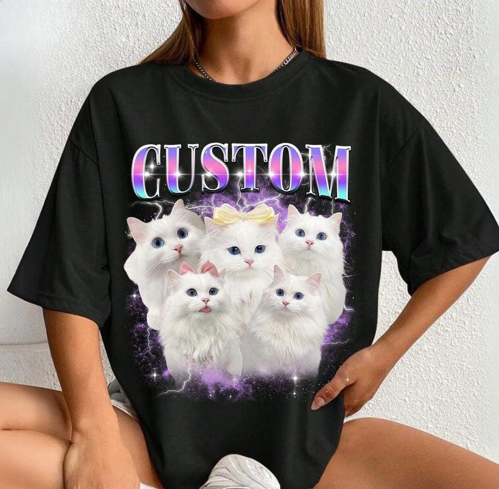 Retro Custom Bootleg Rap Tee Custom Cat Bootleg Shirt Custom Cat Shirt Personalized Cat Bootleg Shirt Custom Cat's Version