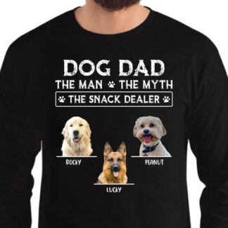 The Man The Myth The Snack Dealer Personalized Custom Photo Dog Cat Dad Shirt