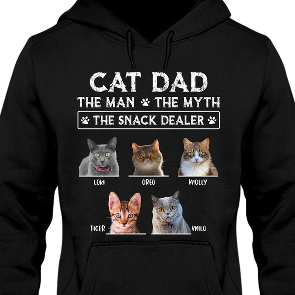 The Man The Myth The Snack Dealer Personalized Custom Photo Dog Cat Dad Shirt - Image 2